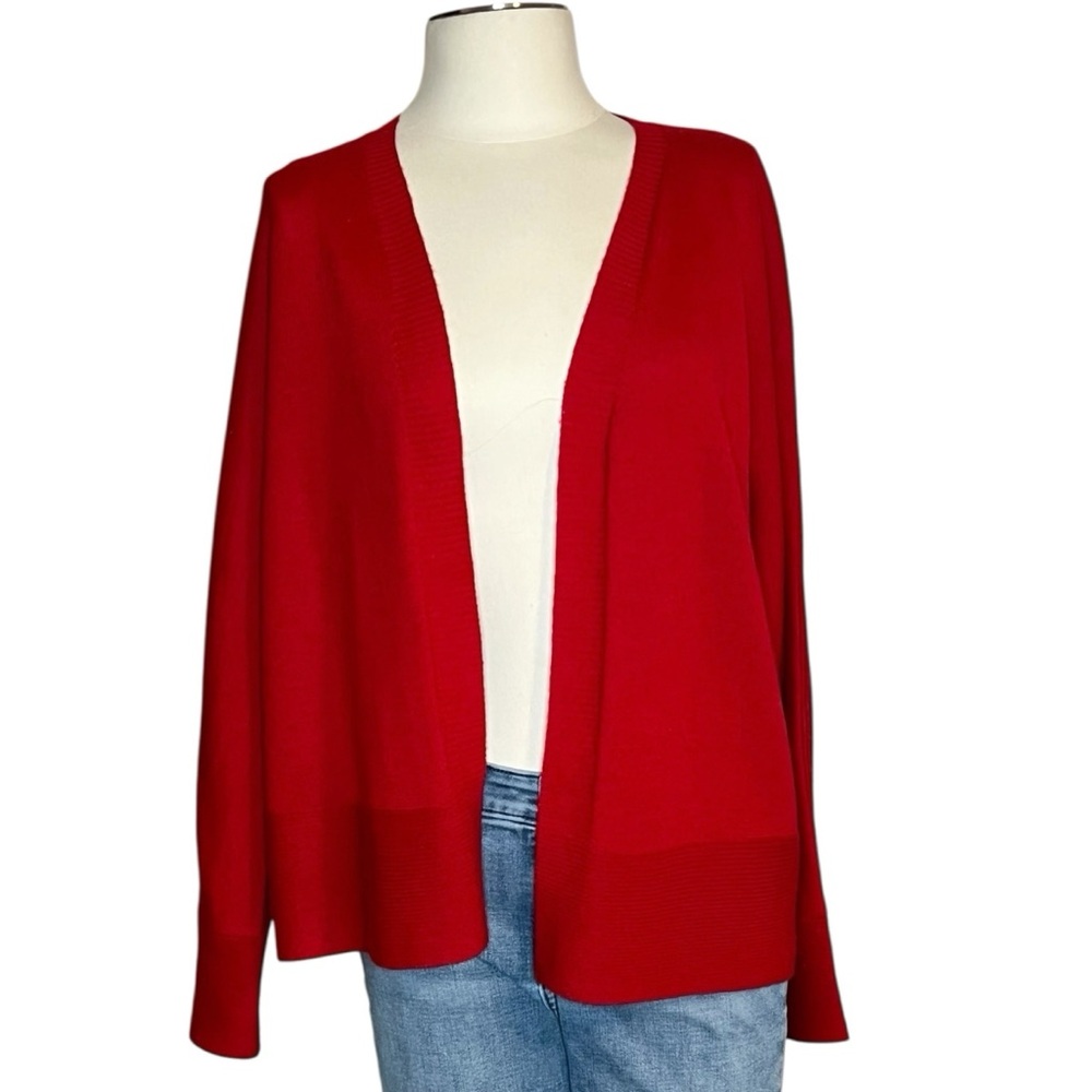 Coldwater Creek red open front cardigan size M (10/12)